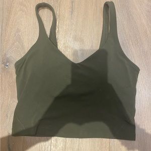 Dark green lululemon align ribbed tank, size 4